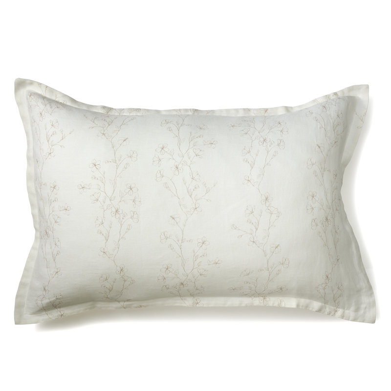 Sham Pair Flor Do Monte, Natural/Bege, Queen Sham
