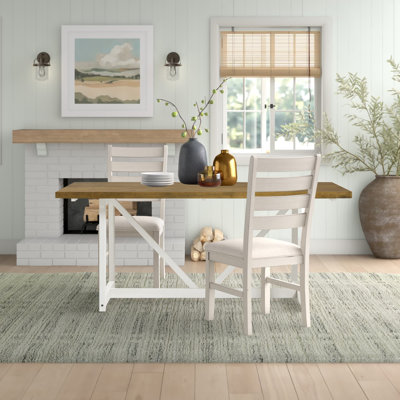 Emmett Pine Solid Wood Trestle Dining Table