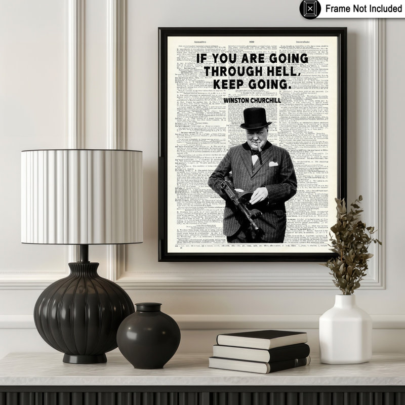 Winston Churchill - continuez, Unframed, Poster, 11"H x 14"W