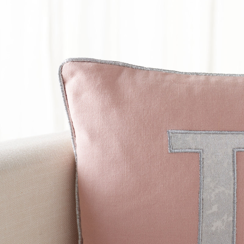Embroidered Cotton Throw Pillow