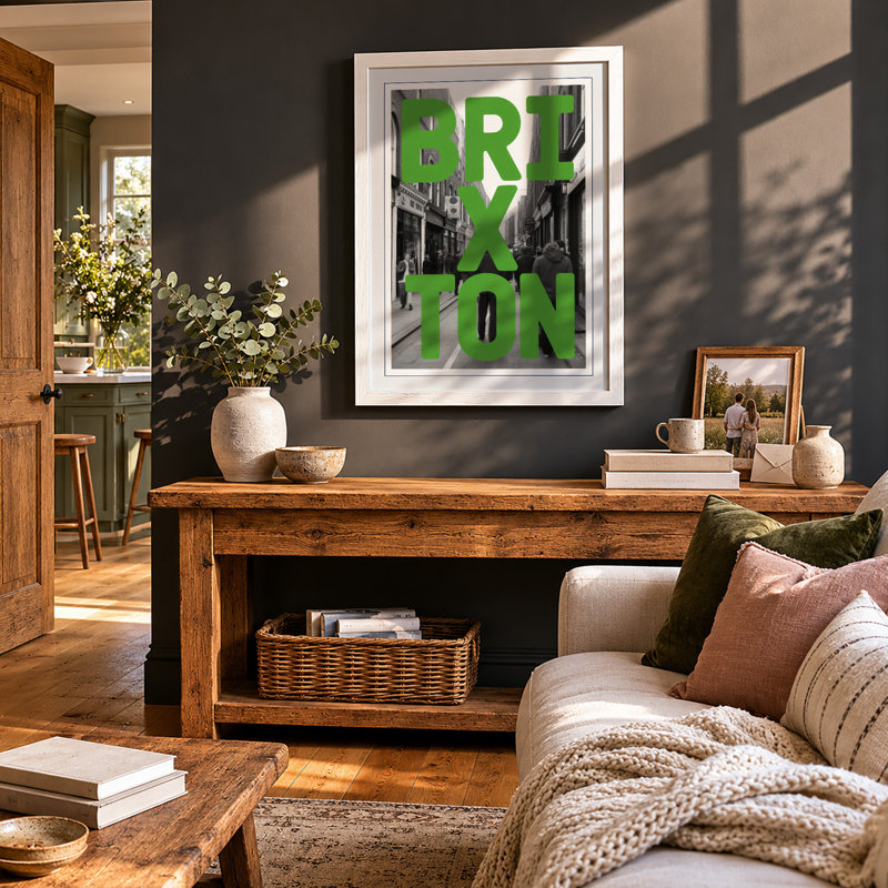 Urban Typography Art Modern - Print, A2 - 59.4 x 42.0 cm, White