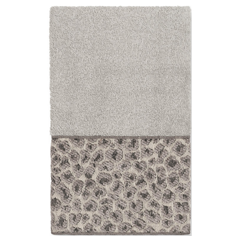 Spots Midweight Hand Towel, Light Gray