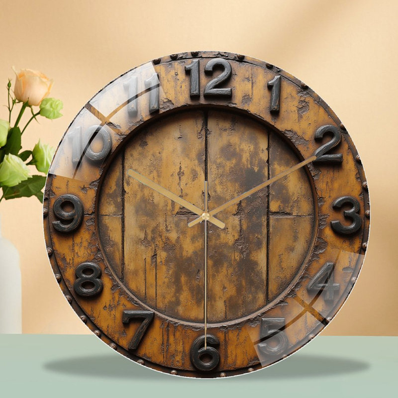 Horloge murale rétro vintage 12 po