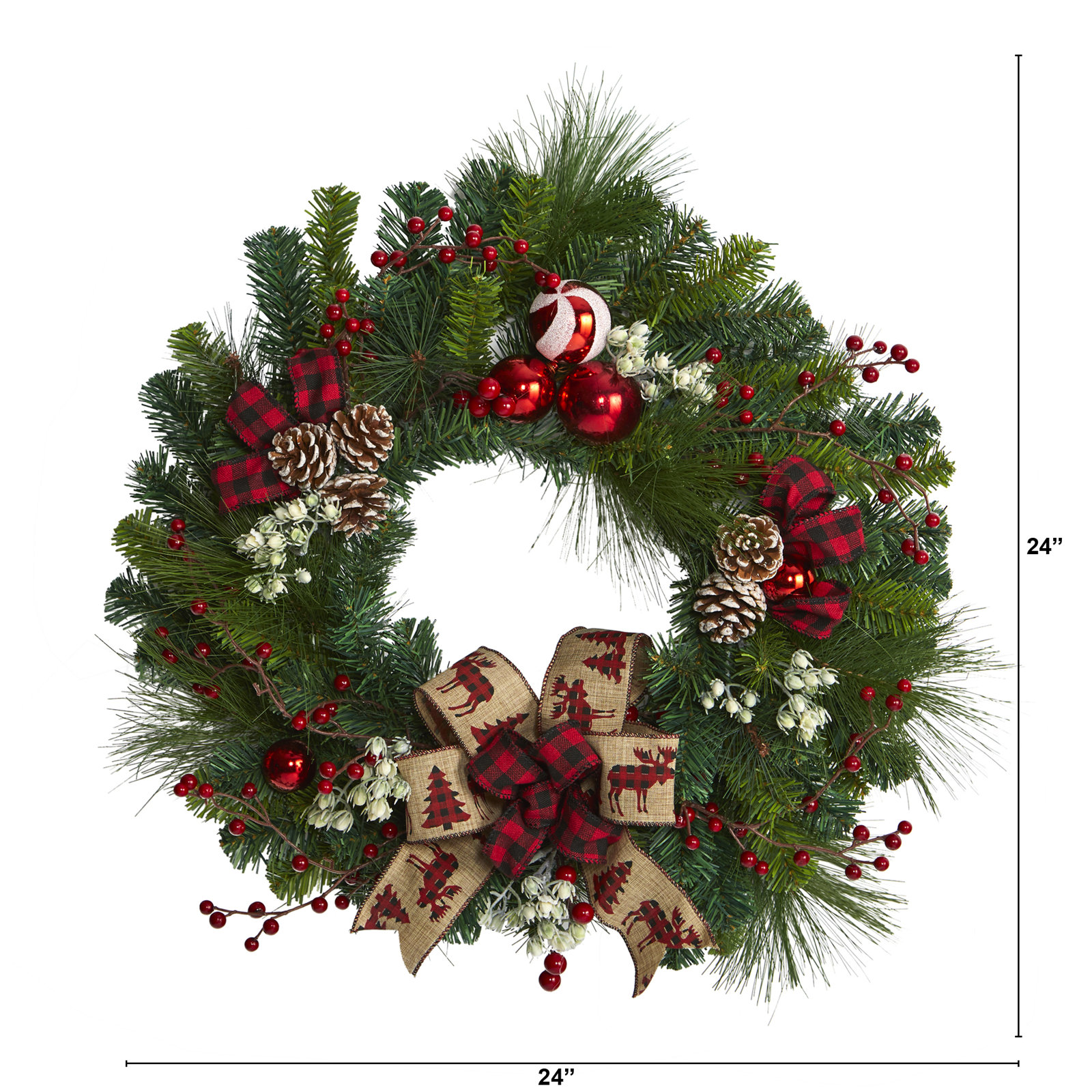 24'' Polyester Wreath