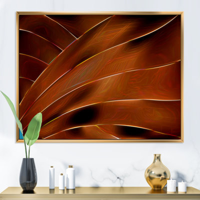 Abstrait brun frais - œuvre d'art moderne sur toile