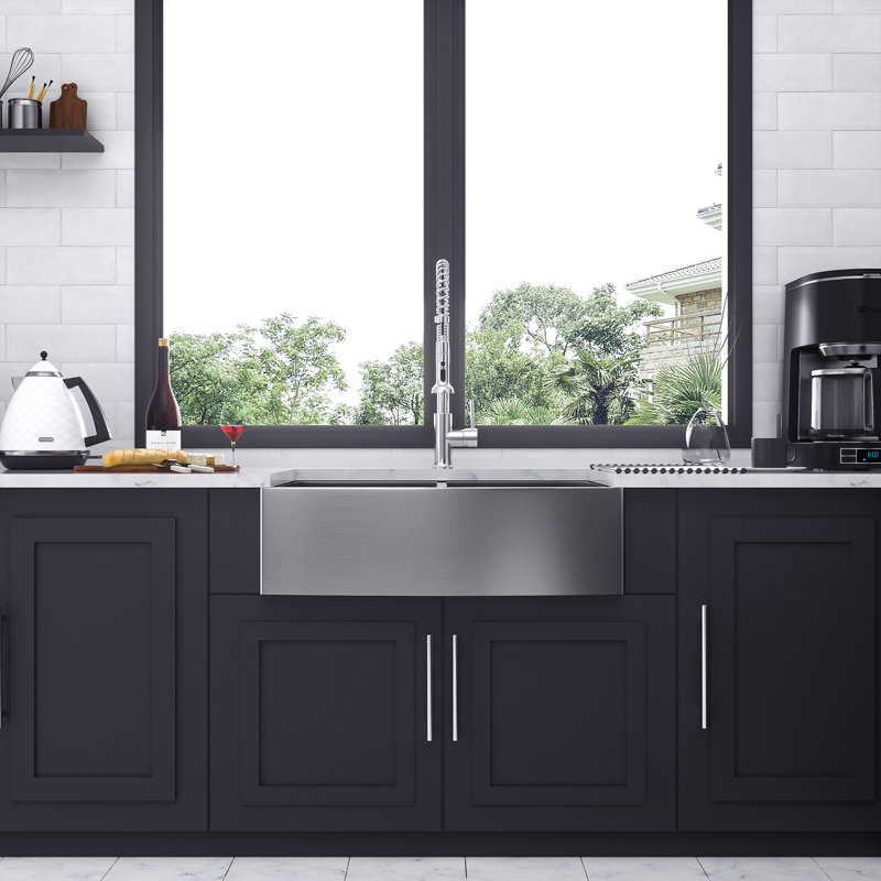 33'' L Double Bowl Stainless Steel Kitchen Sink