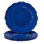 Ensemble de 4 assiettes à salade bleu indigo craquelé 9 po