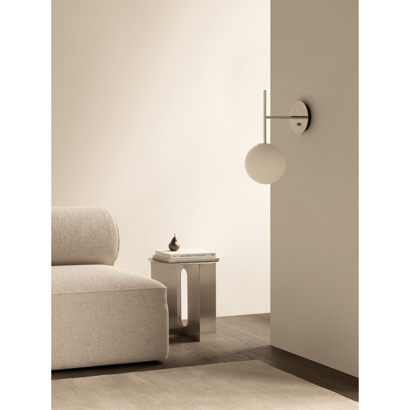 TR Bulb Suspended Wall Lamp, Frame, Brushed Brass, ETL, Polished Steel