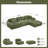 118.5"Comfy Cloud Modern Couch Modular Sectional Sofa Compression-567457436