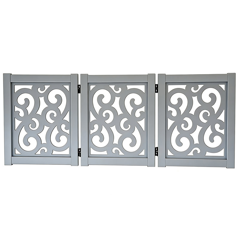 Ashfield & Harkness: Scroll 3 Panel Pet Gate - Grey, Gray