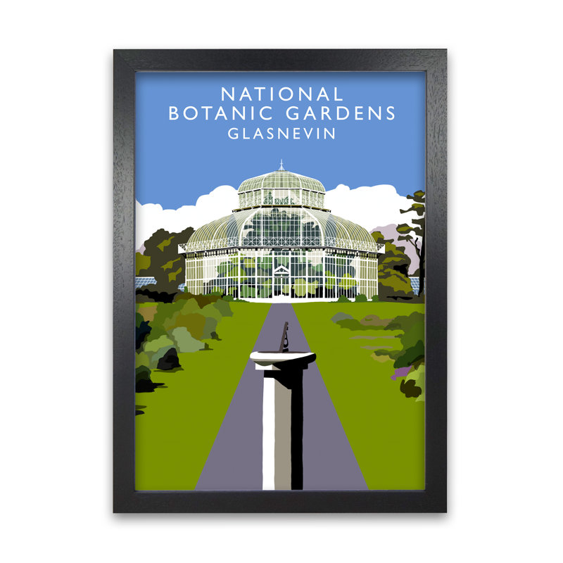 National Botanic Gardens Glasnevin by Richard O'Neill - Single Picture Frame Print, 29.7 cm H x 21 cm W, Black