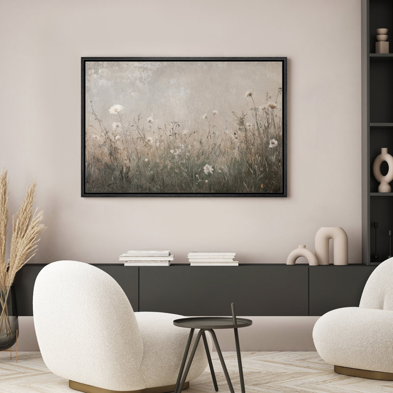 Reproduction sur toile encadrée de décorations de chambre à coucher de fleurs vertes rustiques modernes, H 16 po x l 24 po