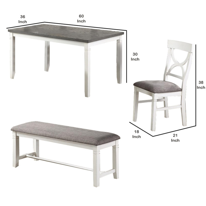 Ensemble repas pour 5 personnes Wicke, Blanc