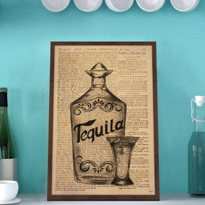 « rétro tequila », reproduction d’impression encadrée