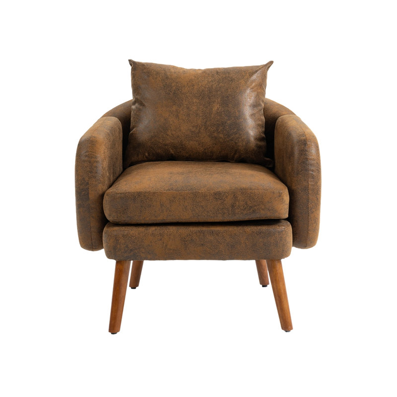Keiden Upholstered Armchair, Coffee Microsuede