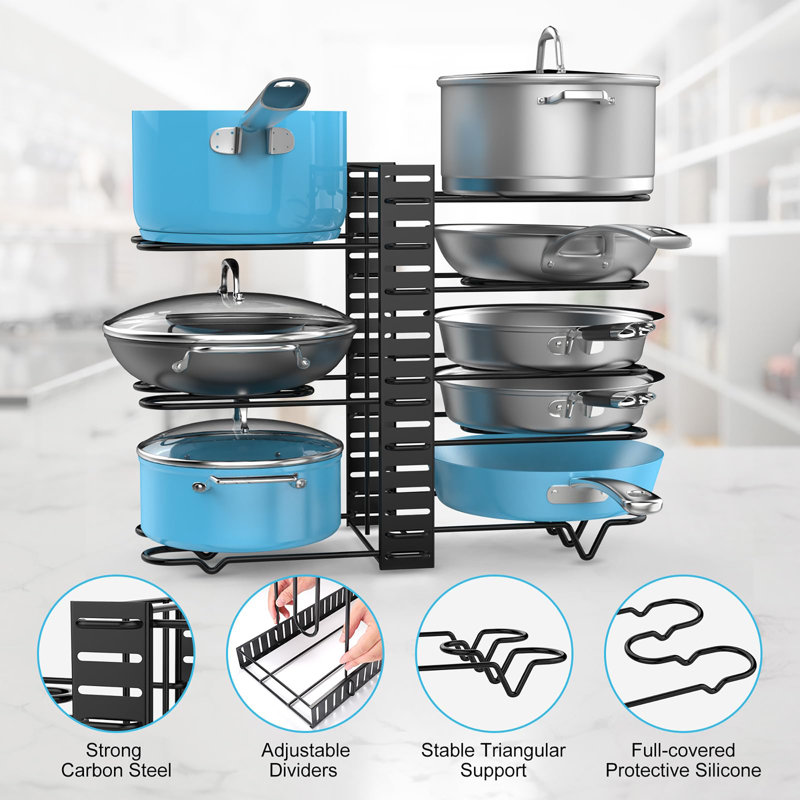 Metal Rectangle Free Standing Pot Rack