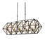 Luminaire suspendu linéaire Marcia - noir mat / or français - l 42 po