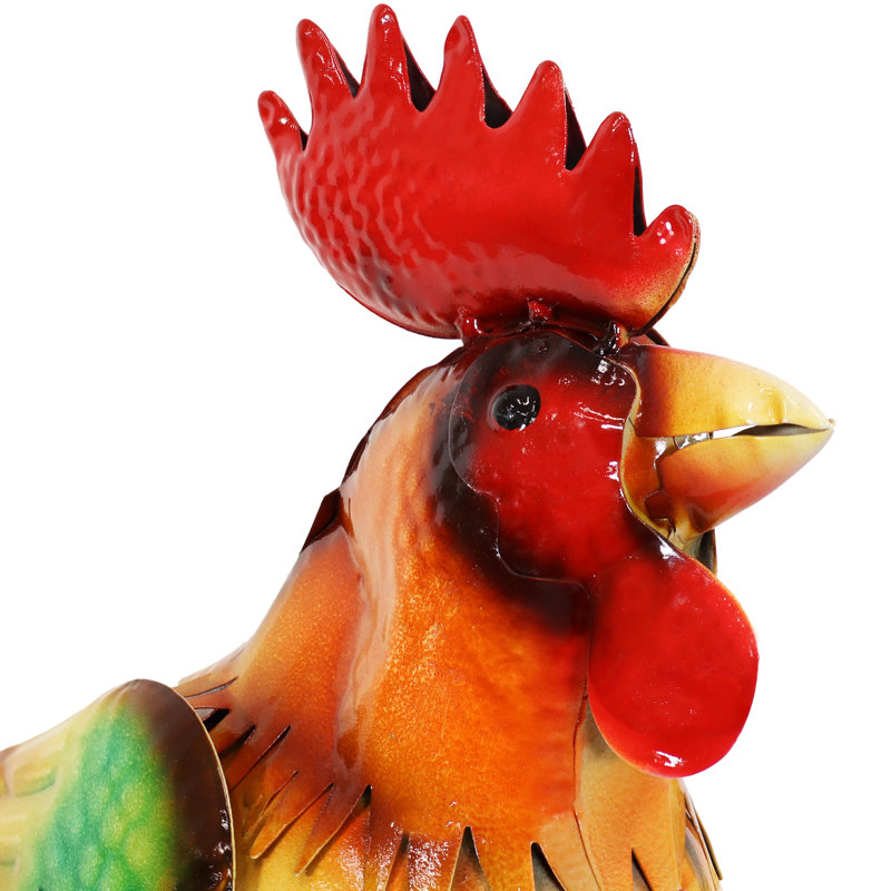 Statue de jardin coq en métal 16 po Lendol