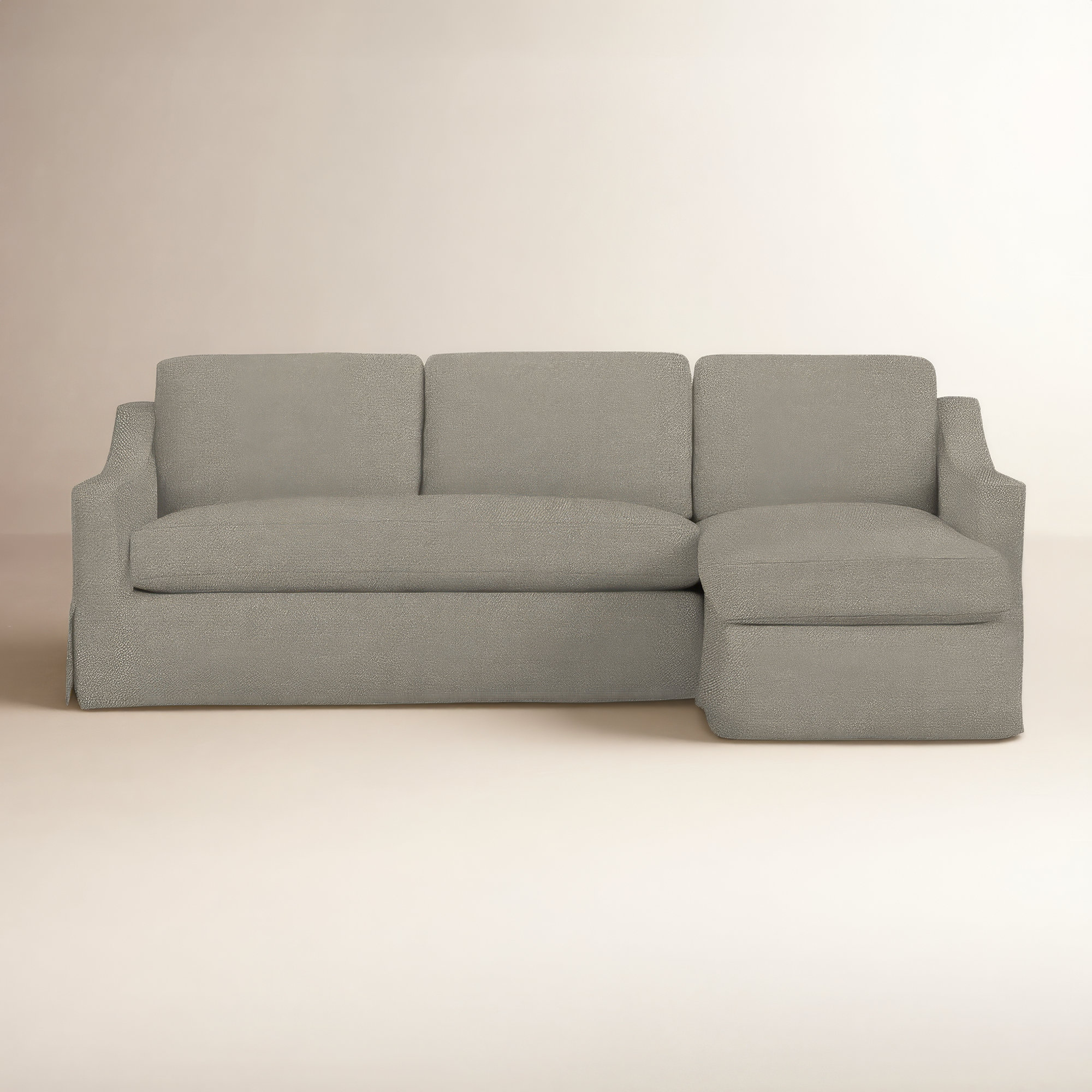 Cranbrook Upholstered L-Sectional, Right Hand Facing, Conversation Ivory Basketweave