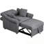 Fauteuil convertible en chenille avec dossier réglable-428265134