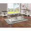 Table basse contemporaine contemporaine brun et blanc