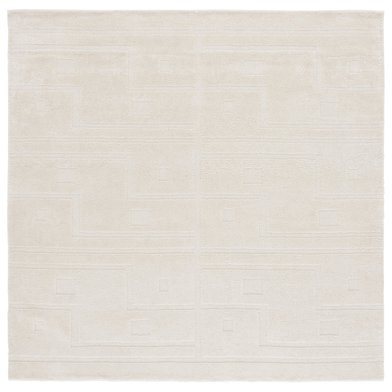 Tapis de couleur unie Kirtiman Performance Performance, Carré 6 pi