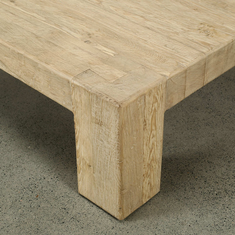 55" Square Ravello Coffee Table Weathered Warm Wood Tone, 17.7" H x 55" W x 55" D