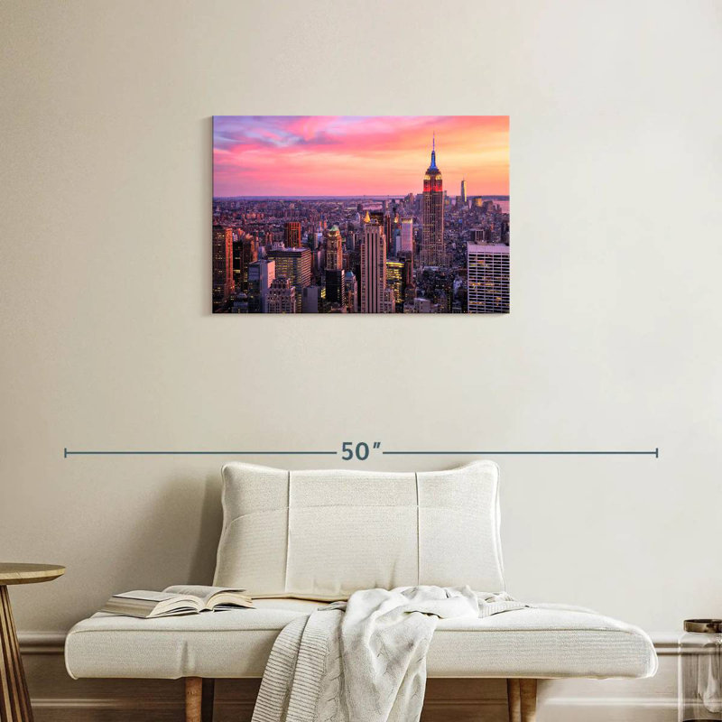 Ravi NYC Skyline At Sunset, 20" H x 30" W