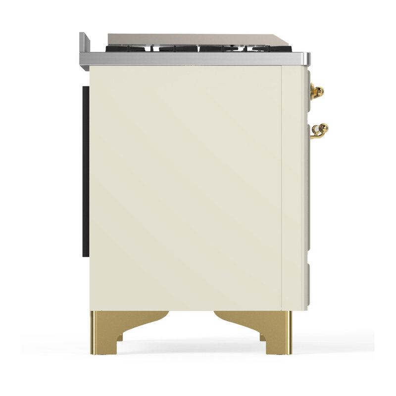 Majestic III Series 48 Inch Dual Fuel Range with 5 Sealed Burners, Griddle, Frenchtop in Burgundy (Natural Gas, Chrome Trim)