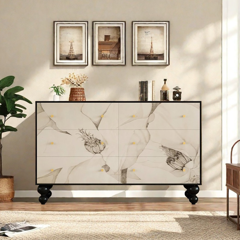 Liu 39 s ink furniture 53 1in Six drawer - 53.1in Six Drawer Sideboard Cabinet