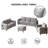 Modern Sofa, Loveseat And Single Seat Set - Durable 4-piece Living Room Furniture, Sturdy L-shaped Sectional Couch With Storage Ottoman, Space-saving Design For Apartments-439003331