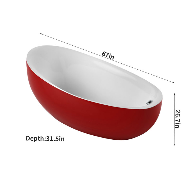 Baignoire 67 x 31,5, Rouge