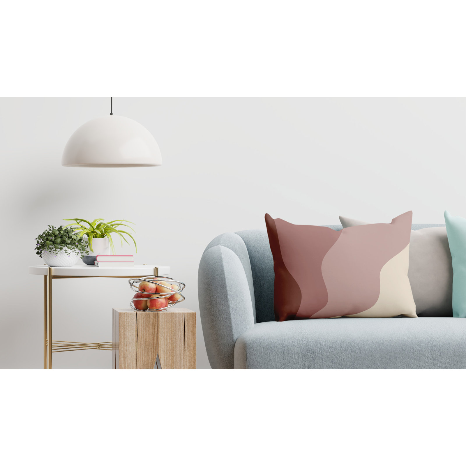 Bunko Ombre Indoor/Outdoor Throw Pillow, Terracotta, 14" x 20", Rectangle