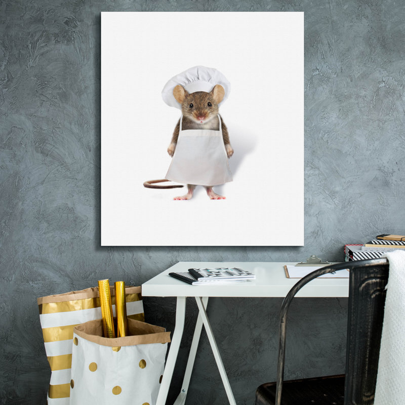 «Epic Graffiti» «Chef Mouse» par John Hovenstine, art mural sur toile, 26 po x 30 po, H 30 po x l 26 po