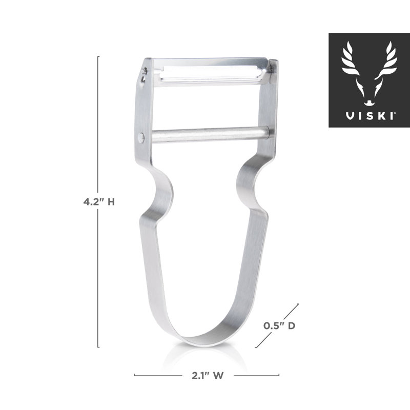 Viski Éplucheur à agrumes en acier inoxydable Viski Professional, ensemble de 1, Viski