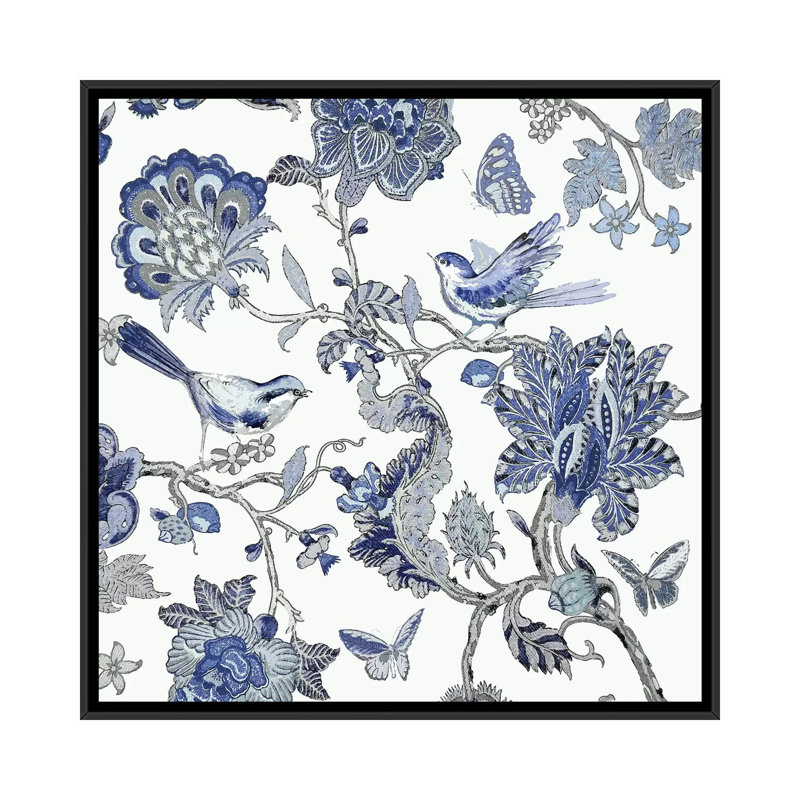 «Passing Thru I - Indigo» par Renee Campbell, reproduction sur toile tendue sur châssis, H 18 po x l 18 po x P 1,5 po
