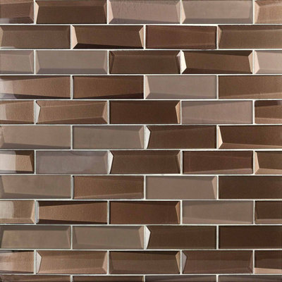 Remington 2x6 Polished Glass Subway Mosaic Tile