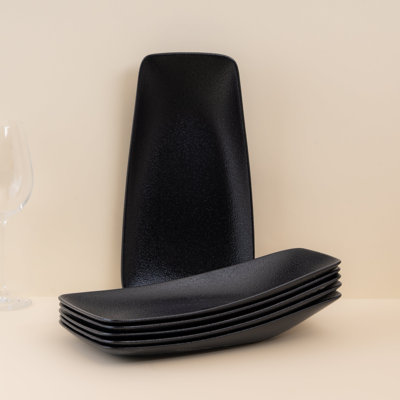 Black Dazzle Premium Porcelain Vital Rectangle Plate