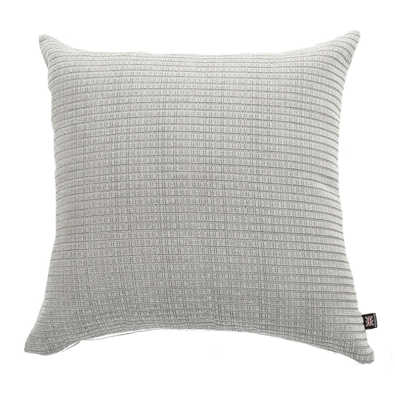 Alpine Striped Square Cushion, Medium, Silver