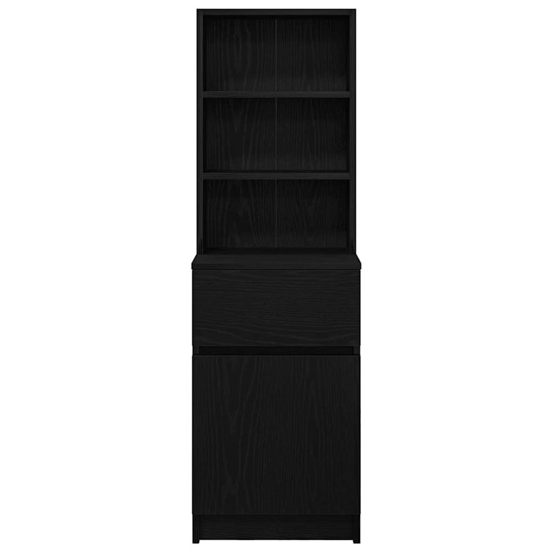 Bedside Cabinet 39X35x125 Cm Engineered Wood, Black