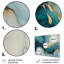 Décoration murale en métal turquoise infusé or IV - Fractales-842651093