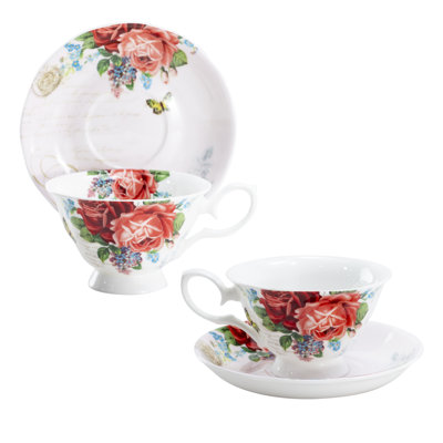 Bone China Teacup and Saucer
