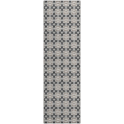 Premium Machine Washable Paullette AMF139 Black Rug