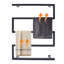 Chauffe-serviettes électrique mural en forme de S en acier inoxydable noir de 90 W avec puissance de 90 W, classé IP56 pour les salles de bain et les hôtels