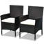 Chaises de salle à manger en rotin et osier avec coussins et pieds antidérapants 2 pièces Outsunny