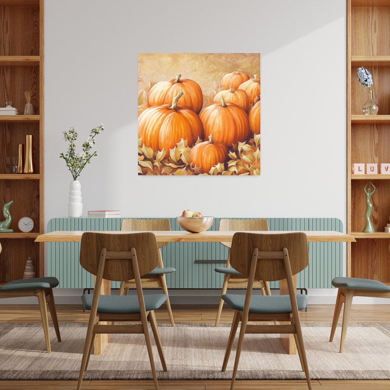 Contemporary Pumpkin Patch With Fall Farm Art, 36" H x 36" W