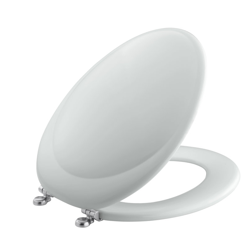 Revival Elongated Toilet Seat, Brushed Nickel, Skylight