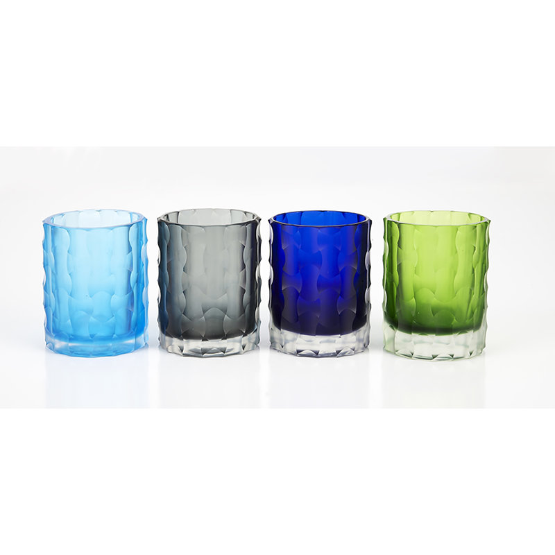 Noma 4'' H Glass Tabletop Votive Holder, Aqua