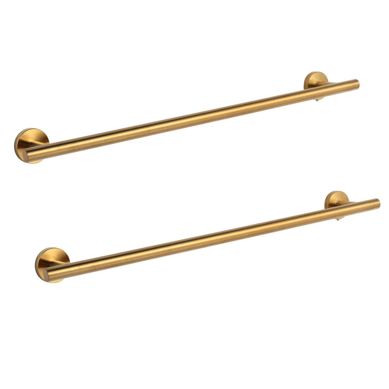 Brass Gold Stainless Steel Wall Mounted Towel Holder Set