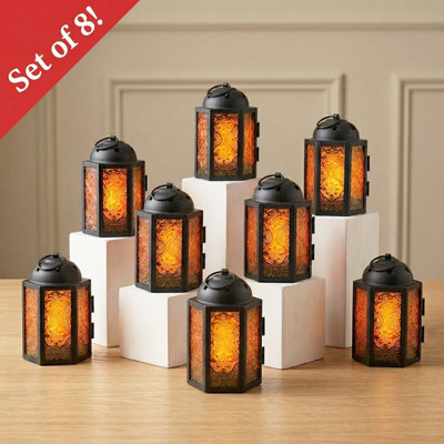 4.25" Mini Decorative Moroccan Candle Lantern Holders